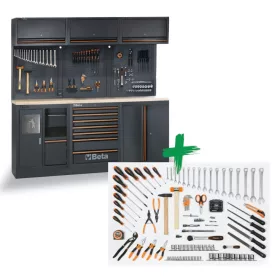   Beta C45PRO 2,0 AW műhelybútor-kombináció 157 Beta Worker univerzális szerszámból álló választékkal