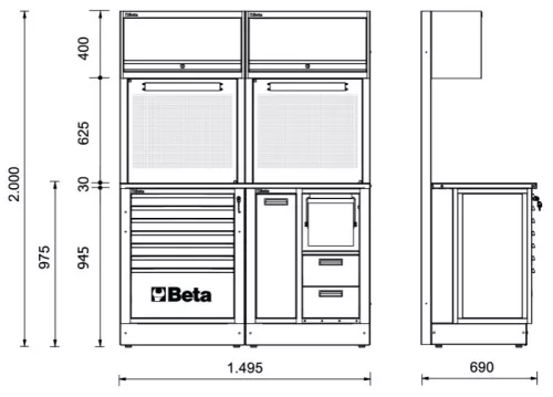 Beta RSC50 A műhelyberendezés összeállítás