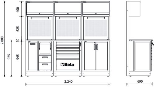 Beta RSC50 E műhelyberendezés összeállítás
