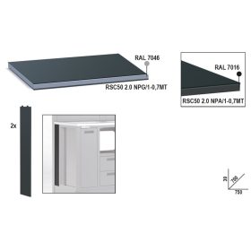   Beta RSC50 2.0 NPG/1-0,7MT Fémlemez munkalap, 0,75 m széles, munkapadhoz, az RSC50 2.0 műhelyberendezés összeállításhoz