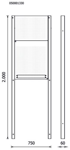 Beta RSC50 KPF Perforált szerszámtartó panel készlet a Beta RSC50 műhelyberendezés összeállításhoz ÜRES