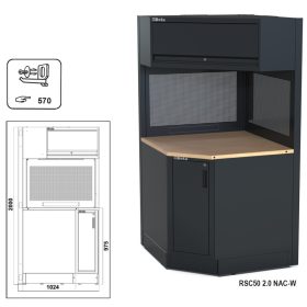   Beta RSC50 2.0 NAC-W Önálló teljes sarok az RSC50 2.0 műhelyberendezés összeállításhoz