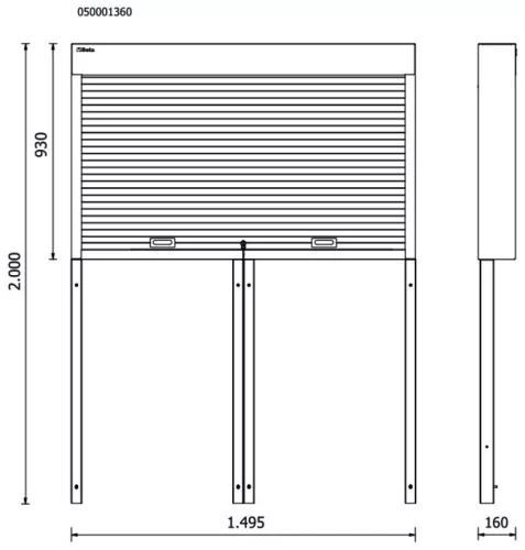Beta RSC50 PS Fali szerszámtartó rendszer a Beta RSC50 műhelyberendezés összeállításhoz ÜRES