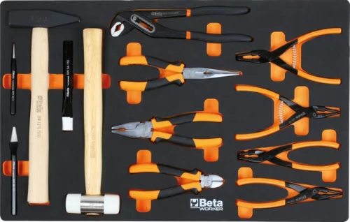 Beta BW 5000S/3M-R Worker 3 fiókos szerszámkocsi 189 darabos szerszámkészlettel