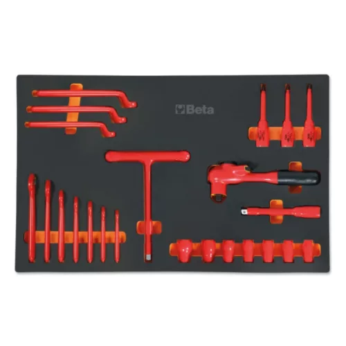 Beta 5100 RSC51-MQ38 3 fiókos szerszámkocsi és 38 darabos szerszámkészlet hibrid és elektromos gépjárművek javításához és karbantartásához
