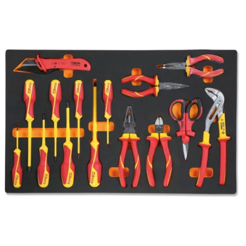 Beta 5100 RSC51-MQ38 3 fiókos szerszámkocsi és 38 darabos szerszámkészlet hibrid és elektromos gépjárművek javításához és karbantartásához