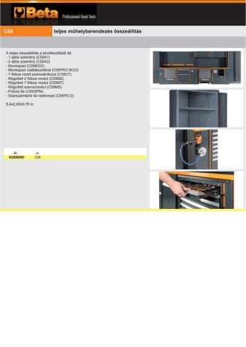 Beta RSC55 Teljes műhelyberendezés összeállítás RSC55 ÜRES