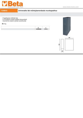 Beta C55B/G Univerzális láb műhelyberendezés munkapadhoz ÜRES