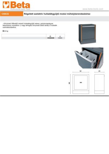 Beta C55CS Fixed module for workshop equipment combination ÜRES