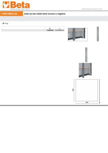 Beta C55P/2MDX-SX Jobb/bal fali oszlop pár ÜRES