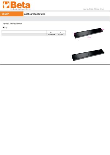 Beta C55MP Acél sarokpolc falra ÜRES