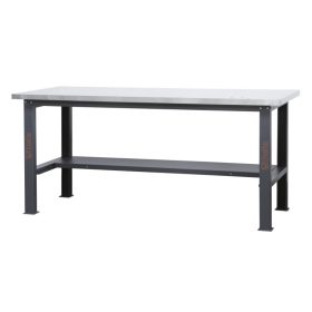   Beta C58BC-X2,1 Egyszerű rozsdamentes acéllal fedett MDF munkalapos munkapad, 2,1 m széles