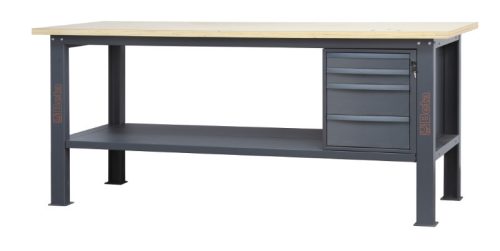 Beta C58BC-W2,1 4C/O 4 fiókos, fa munkalapos munkapad, 2,1 m széles