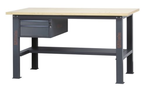Beta C58BC-W2,1 6CA/A Fa munkalapos munkapad, 2,1 m széles, 6 fiókkal és ajtós modullal