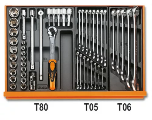 Beta 5904VI/1T 98 darabos szerszámkészlet ipari karbantartási munkákhoz ABS hőformált tálcában