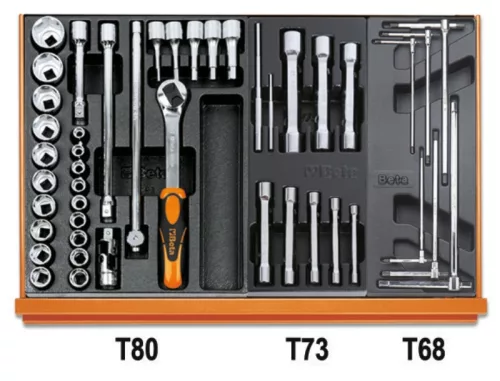 Beta 5904VI/3T 144 darabos szerszámkészlet ipari karbantartási munkákhoz ABS hőformált tálcában