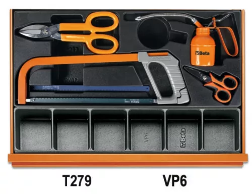 Beta 5904VI/3T 144 darabos szerszámkészlet ipari karbantartási munkákhoz ABS hőformált tálcában