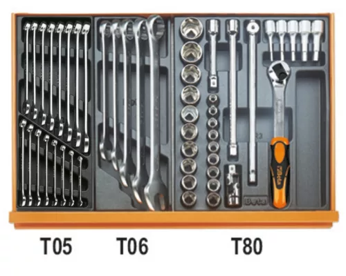 Beta 5904VG/2T 99 szerszámból álló autójavító készlet ABS hőformált tálcában