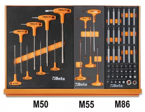 Beta 5904VG/2M 170 darabos szerszámkészlet habszivacs tálcában