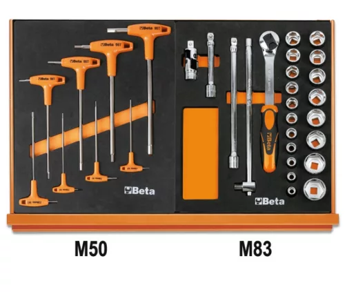 Beta 5904VU/1M 90 darabos szerszámkészlet habszivacs tálcában