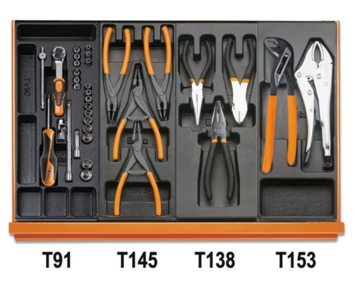 Beta 5904VU/3T 146 darabos szerszámkészlet univerzális alkalmazásra ABS hőformált tálcában