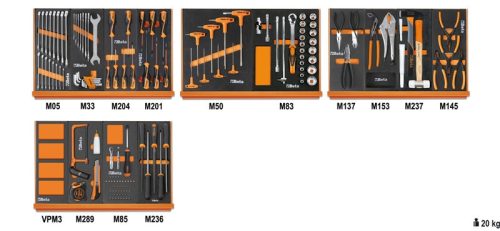 Beta 5904VU/2M 144 darabos szerszámkészlet habszivacs tálcában