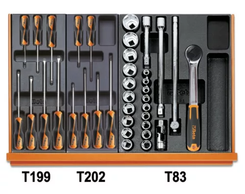 Beta 5904VG/3T 146 darabos szerszámkészlet univerzális alkalmazásra ABS hőformált tálcában