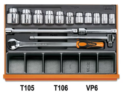 Beta 5908VG/2T 214 szerszámból álló autójavító készlet ABS hőformált tálcában