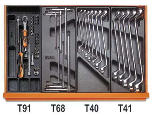 Beta 5908VI/2T 232 darabos szerszámkészlet ipari karbantartási munkákhoz ABS hőformált tálcában