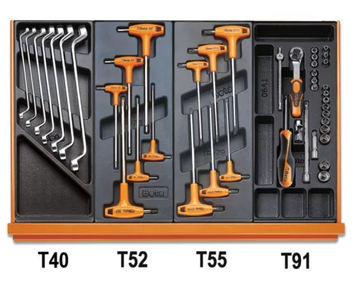 Beta 5908VU/2T 161 darabos szerszámkészlet univerzális alkalmazásra ABS hőformált tálcában