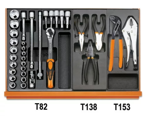 Beta 5908VU/2T 161 darabos szerszámkészlet univerzális alkalmazásra ABS hőformált tálcában