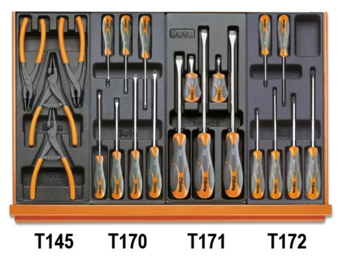 Beta 5908VU/2T 161 darabos szerszámkészlet univerzális alkalmazásra ABS hőformált tálcában