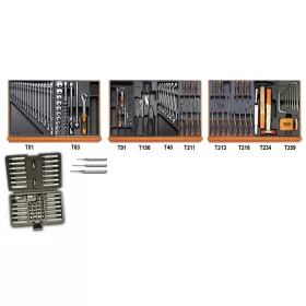   Beta 5904VU/4T 197 darabos szerszámkészlet univerzális alkalmazásra ABS hőformált tálcában