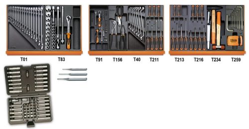Beta 5904VU/4T 197 darabos szerszámkészlet univerzális alkalmazásra ABS hőformált tálcában