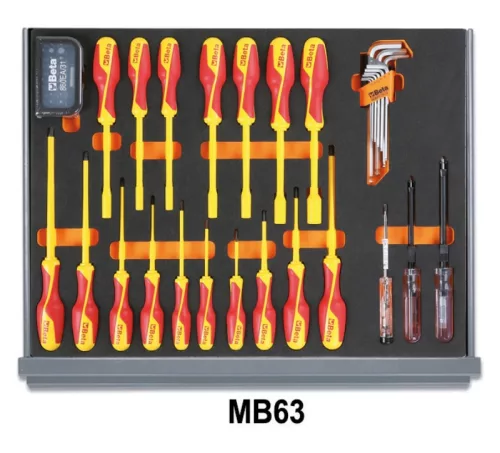 Beta 5935ET/1MB 95 darabos szerszámkészlet a C35 szerszámszekrényhez habszivacs tálcában