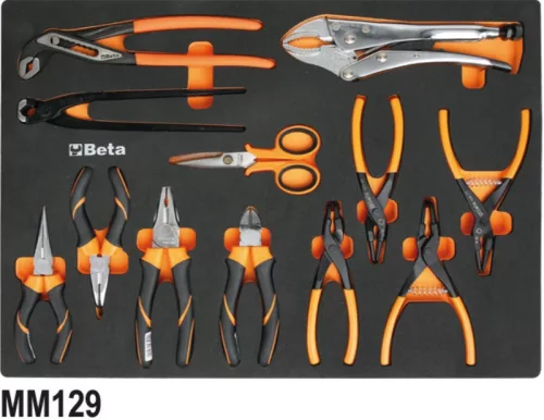 Beta 5945VUM 199 szerszámból álló készlet univerzális alkalmazásra EVA habszivacs tálcában