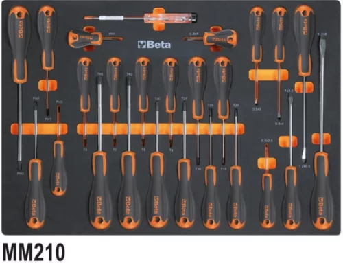Beta 5945VUM 199 szerszámból álló készlet univerzális alkalmazásra EVA habszivacs tálcában