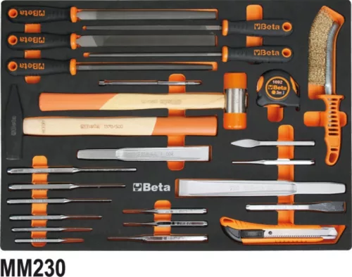 Beta 5945VUM 199 szerszámból álló készlet univerzális alkalmazásra EVA habszivacs tálcában