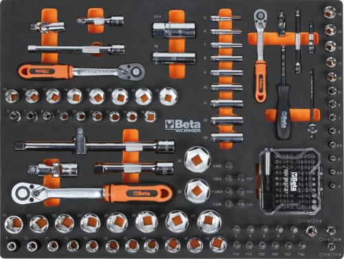 Beta BW 5945/2023 C45-höz való 268 darabos szerszámkészlet habszivacs tálcában, Univerzális alkalmazásra