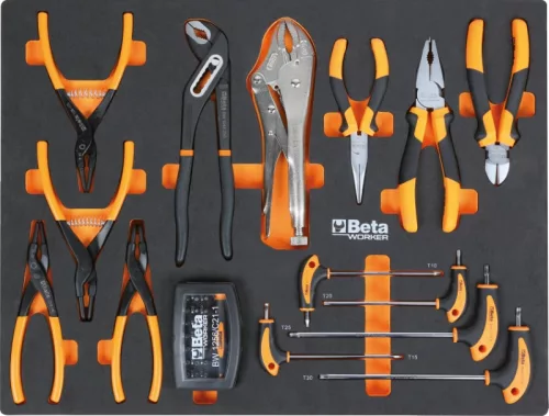 Beta BW 5945/2024 C45-höz való 268 darabos szerszámkészlet habszivacs tálcában, Univerzális alkalmazásra