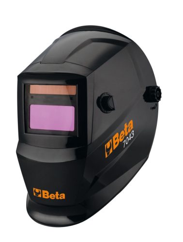 Beta 7043LCD Hegesztőpajzs automatikus sötétedéssel, ívhegesztéshez; MIG/MAG, TIG és plazmahegesztéshez, napelemes tápegység