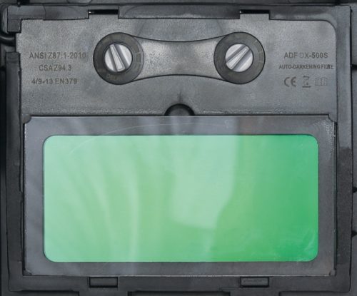 Beta 7043LCD Hegesztőpajzs automatikus sötétedéssel, ívhegesztéshez; MIG/MAG, TIG és plazmahegesztéshez, napelemes tápegység