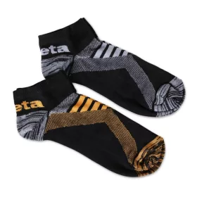   Beta 7431P Két pár sneaker zokni szellőző betétekkel Egy pár fekete/narancs és egy pár fekete/szürke színű zokni M