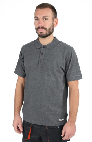 Beta 7552G XXXL Három gombos pólóing, pamut, 200 g/m2, melanzs szürke XXXL