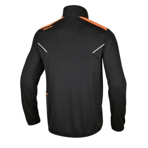 Beta 7563N XS Rácsos mikropolár pulóver rövid cipzárral, fekete