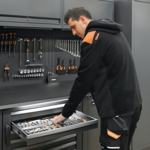 Beta 7566NG XS Hosszú cipzáras kapucnis felső, antracitszürke betétekkel