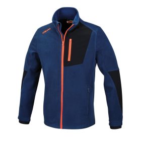   Beta 7657B Elasztikus mikropolár pulóver hosszú cipzárral kék XS