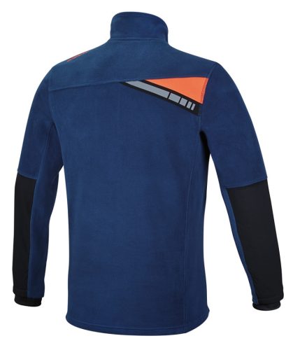 Beta 7657B Elasztikus mikropolár pulóver hosszú cipzárral kék XL