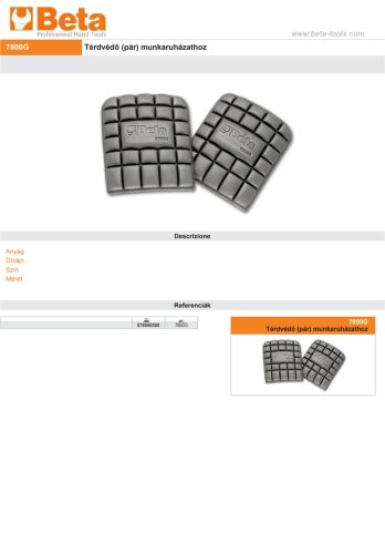 Beta 7800G Térdvédő (pár) munkaruházathoz