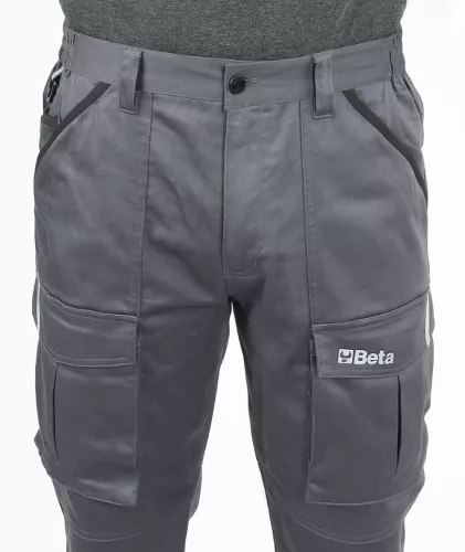 Beta 7930MG Sokzsebes munkanadrág, 100% pamut, szürke XXL